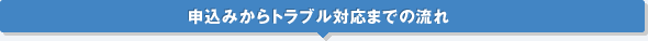 申込みからトラブル対応までの流れ